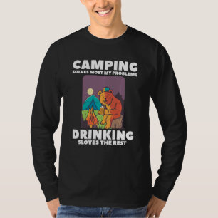 Camiseta Acampamento Resolve A Maioria Dos Meus Problemas O