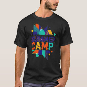 Camiseta Acampamento retrô vintage verão 70s descontraído