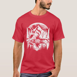 Camiseta Acampamento Romc Byhe Lake Inhe Floresta família