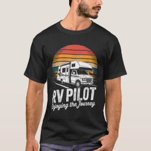 Camiseta Acampamento Rv camper piloto de rv curtindo a viag