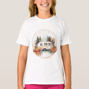 Camiseta Acampamento RV na floresta, acampamento RV