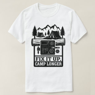 Camiseta Acampamento Selvagem Arranja-O Para A Design De Te