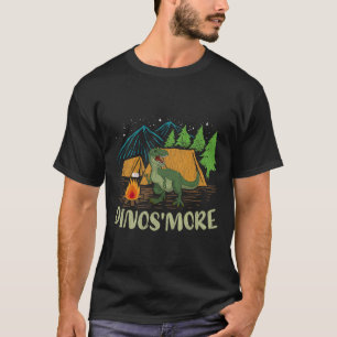 Camiseta Acampamento S'more Amante de Dinossauro Divertido 