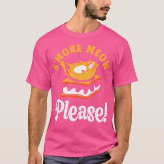 Camiseta Acampamento S'Mores Cat Lover Camp