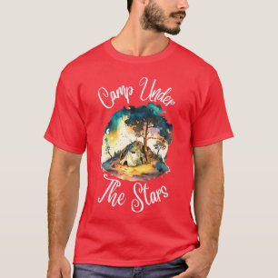 Camiseta Acampamento Sob as Estrelas amigos