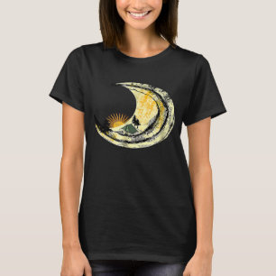 Camiseta Acampamento Sobre Moon Surreal Sunrise Amantes