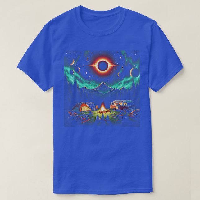 Camiseta Acampamento Solar Eclipse Meu Primeiro Eclipse Sol (Frente do Design)