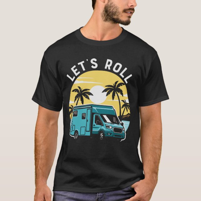 Camiseta Acampamento Sunset do Roll do vamos (Frente)
