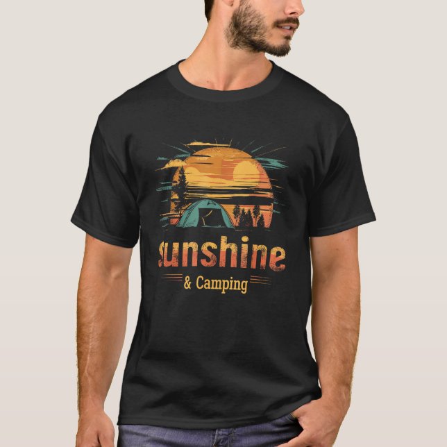 Camiseta Acampamento Sunshine para Campos de Verão (Frente)