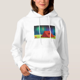 Camiseta Acampamento vibrante da Aurora Boreal sob a Tenda
