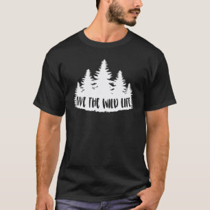 Camiseta Acampamento Viva A Vida Selvagem Verão Caminhada M