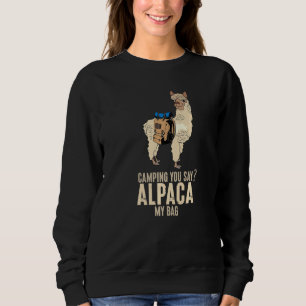 Camiseta Acampamento Você Diz Alpaca Minha Bolsas Llama Ani