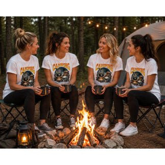 Camiseta Acampando com Meus Amigos Gólgota no Halloween