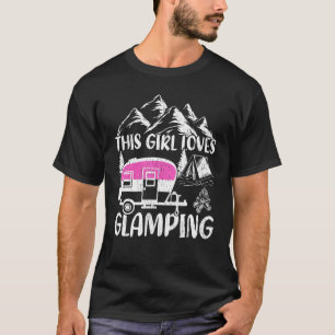 Camiseta Acampando Esta Menina Adora Amarrar