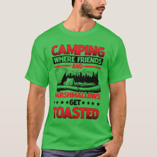 Camiseta Acampando Onde Amigos e Marshmallowsoast