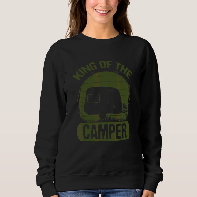 Camiseta Acampando Rei Humor Da Campanha (Frente)
