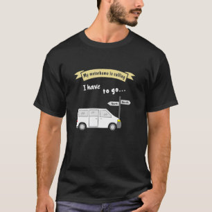 Camiseta Acampando RV dizendo que minha autocasa está chama