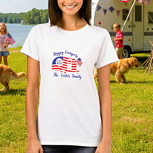 Camiseta Acampantes Felizes América personalizado (Criador carregado)