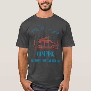 Camiseta Acampar é a cura para tudo retrô
