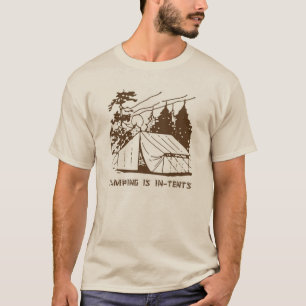 Camiseta Acampar é intenções cena, Brown