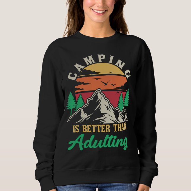 Camiseta acampar é melhor do que adulterar (Frente)