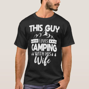 Camiseta Acampar Esta Cara Adora Acampar Com Sua Esposa