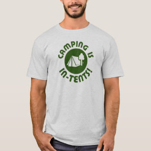 Camiseta Acampar está nas barracas