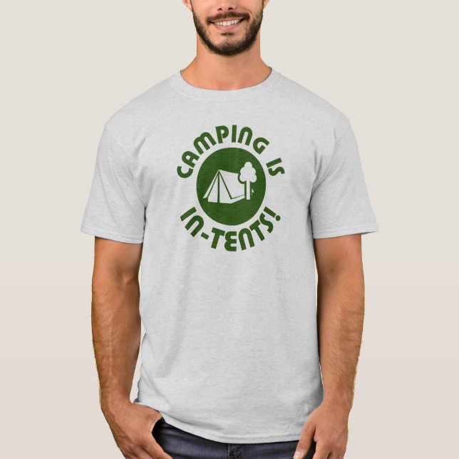 Camiseta Acampar está nas barracas (Frente)