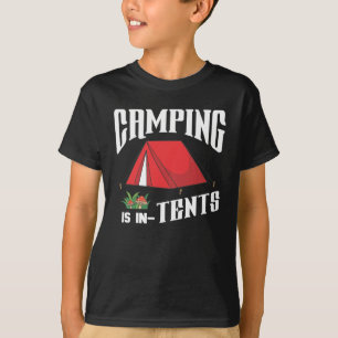 Camiseta Acampar está no presente do divertimento das