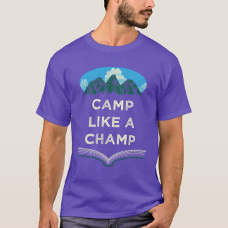 Camiseta Acampe Como um Campeão de Verão Camper Tropical F 