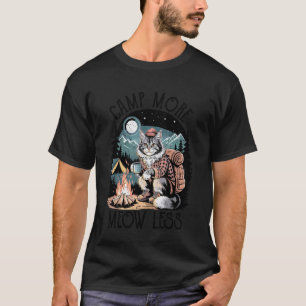 Camiseta Acampe Mais Mia Menos Camper de Gato Aventura ao A