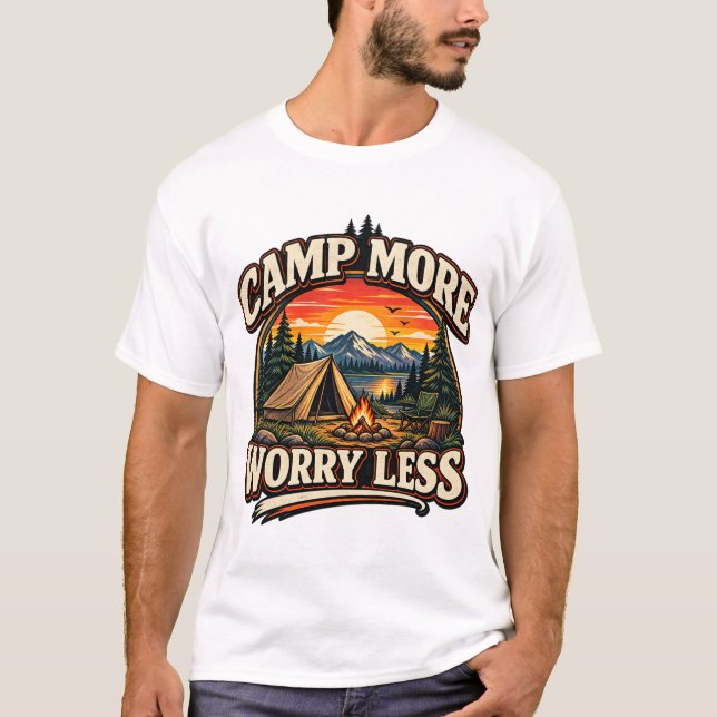 Camiseta Acampe Mais Preocupe Menos (Frente)