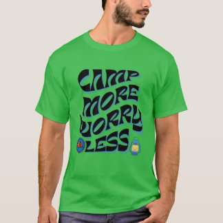 Camiseta Acampe Mais Preocupe Menos Camping Retro menino