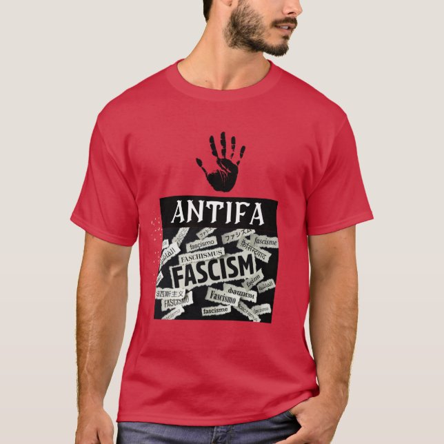 Camiseta Ação Anti-fascista, Unida contra o fascismo (Frente)