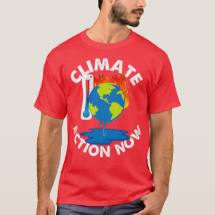 Camiseta Ação Climática Agora Crise do Aquecimento Global