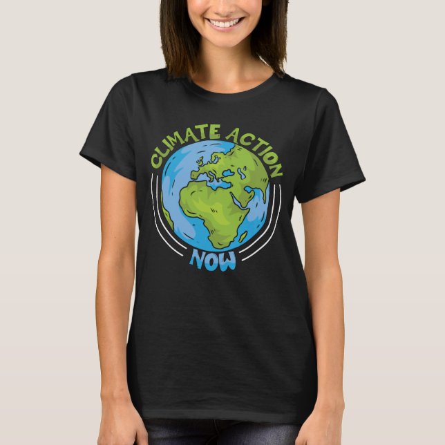 Camiseta Ação Climática Agora Proteção Ambiental (Frente)