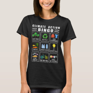 Camiseta Ação Climática Bingo Terra Dia das Alterações Clim