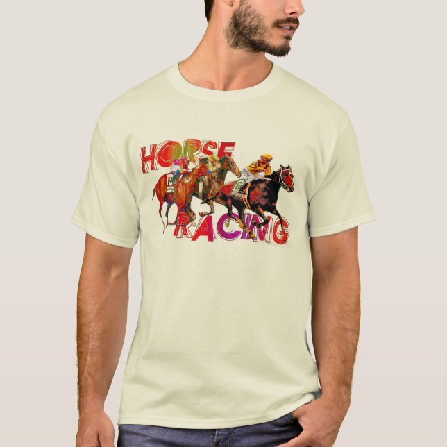 Camiseta Ação da corrida de cavalos (Frente)