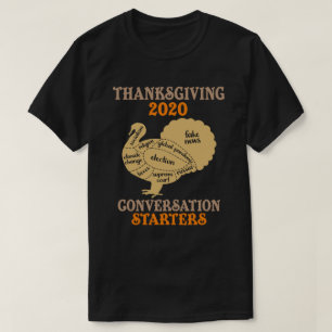 Camiseta Ação de Graças 2020 Conversation Starter Funny Tur