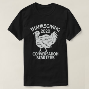 Camiseta Ação de Graças 2020 Conversation Starter Funny Tur