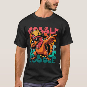 Camiseta Ação de Graças à Turquia Dab Gobble Engraçado Todd