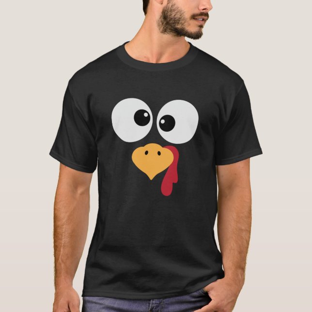 Camiseta Ação de Graças à Turquia Enfrentando Figurino Swea (Frente)
