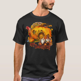 Camiseta Ação de Graças à Turquia Horror Gnomos