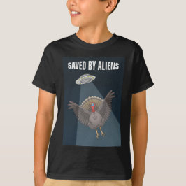 Camiseta Ação De Graças A Turquia Salvo Por Aliens