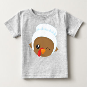 Camiseta Ação de Graças à Turquia, Turquia Marrom, Bonnet P