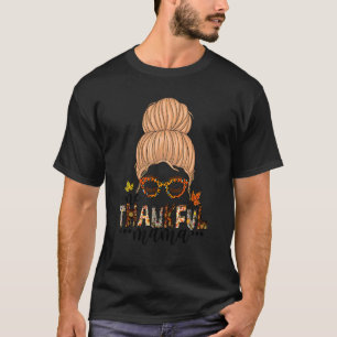 Camiseta Ação de Graças A Uma Mama Engraçada Mensagem Bun A