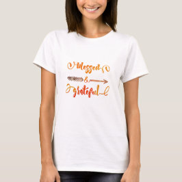 Camiseta ação de graças abençoada e grata