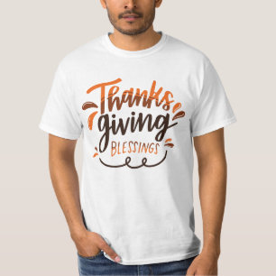 Camiseta Ação de Graças abençoada - Presente no Dia de Ação