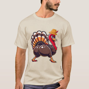 Camiseta Ação de Graças Adivinhe O Que Bunda de Peru Hilári
