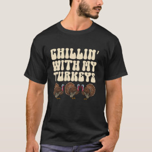 Camiseta Ação de Graças Chillin Com Meus Perus